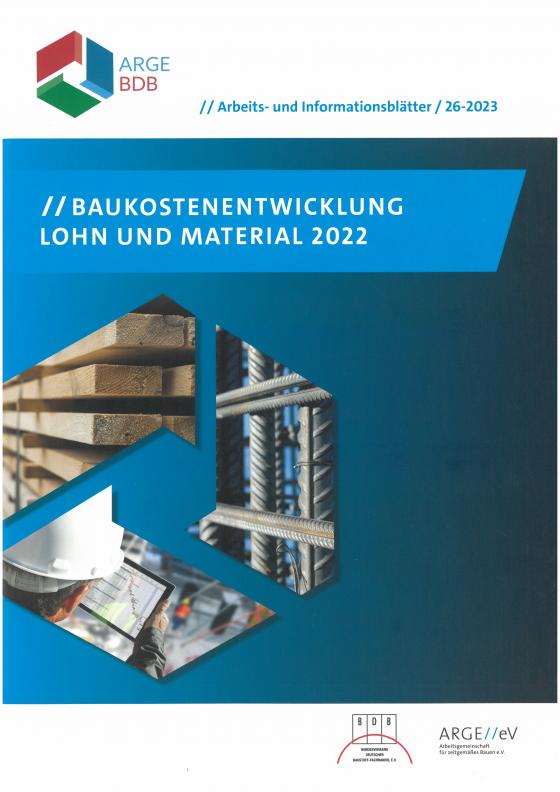 Cover-Bild Baukostenentwicklung Lohn und Material 2022