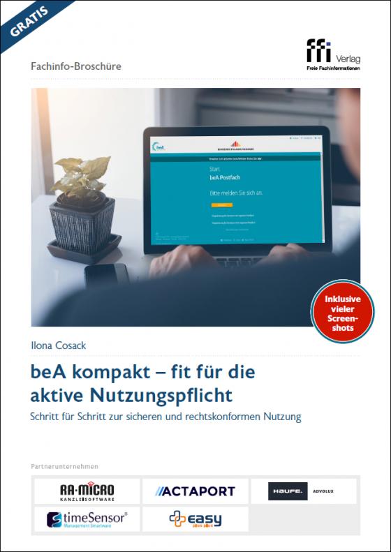 Cover-Bild beA kompakt – fit für die aktive Nutzungspflicht