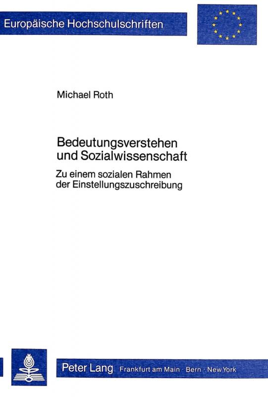 Cover-Bild Bedeutungsverstehen und Sozialwissenschaft