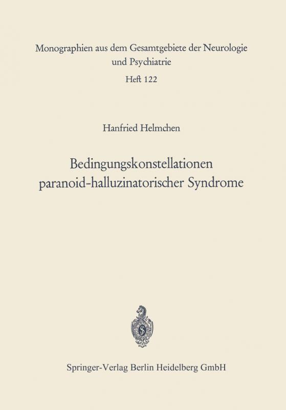 Cover-Bild Bedingungskonstellationen paranoid-halluzinatorischer Syndrome