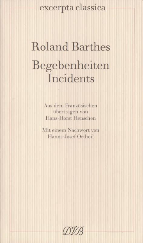 Cover-Bild Begebenheiten /Incidents