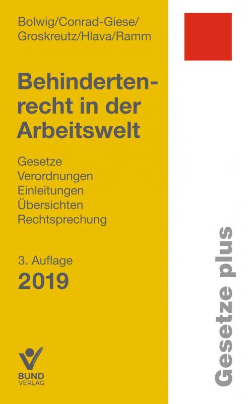 Cover-Bild Behindertenrecht in der Arbeitswelt