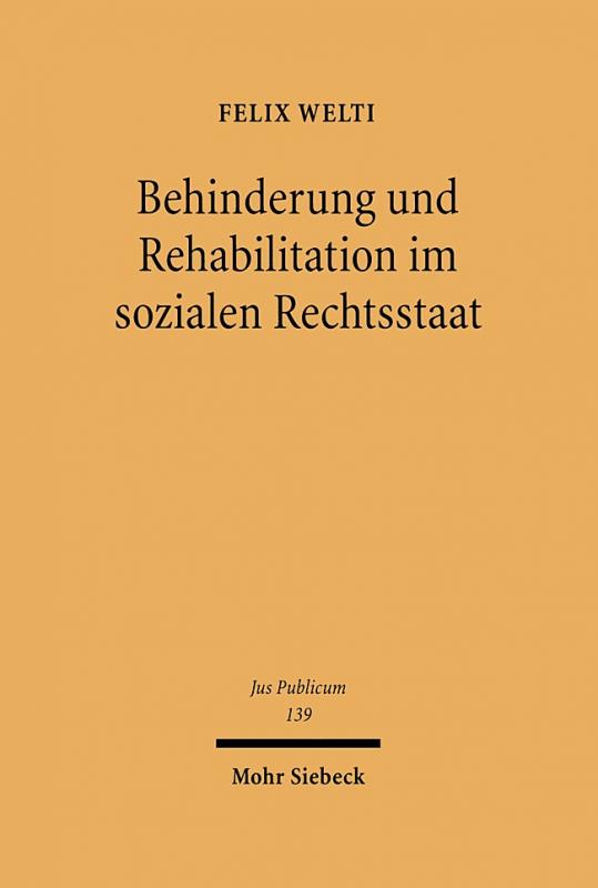 Cover-Bild Behinderung und Rehabilitation im sozialen Rechtsstaat