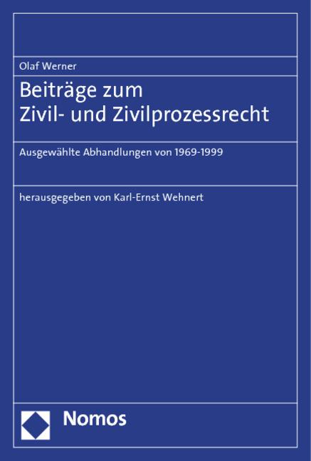 Cover-Bild Beiträge zum Zivil- und Zivilprozessrecht