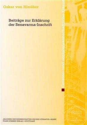 Cover-Bild Beiträge zur Erklärung der Senavarma-Inschrift