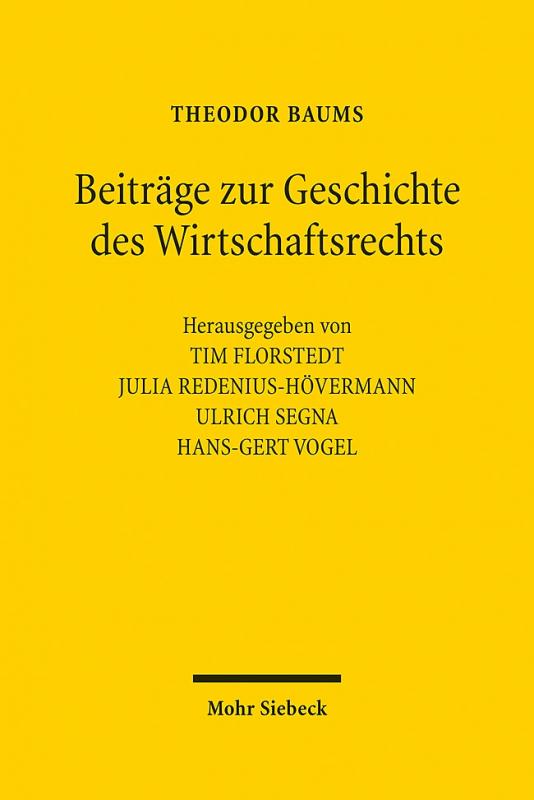 Cover-Bild Beiträge zur Geschichte des Wirtschaftsrechts