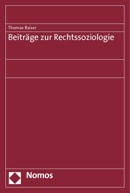 Cover-Bild Beiträge zur Rechtssoziologie
