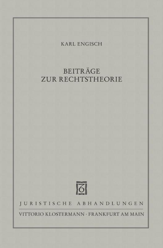 Cover-Bild Beiträge zur Rechtstheorie