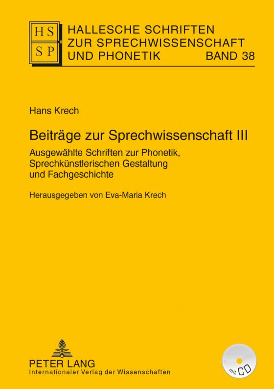 Cover-Bild Beiträge zur Sprechwissenschaft I–III / Beiträge zur Sprechwissenschaft III