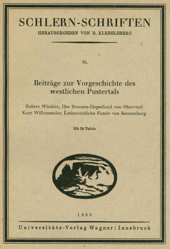 Cover-Bild Beiträge zur Vorgeschichte des westlichen Pustertals