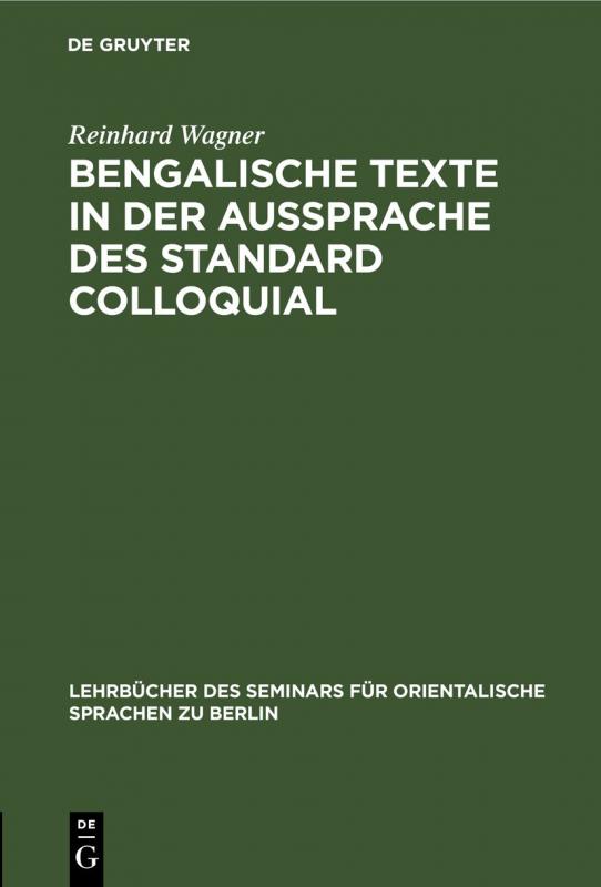 Cover-Bild Bengalische Texte in der Aussprache des Standard Colloquial