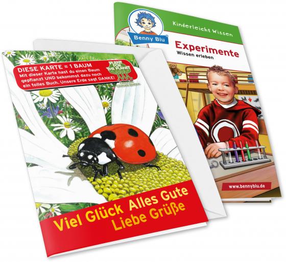 Cover-Bild Benny Blu - Set Glückwunschkarte Motiv Käfer + Wissensbuch Experimente