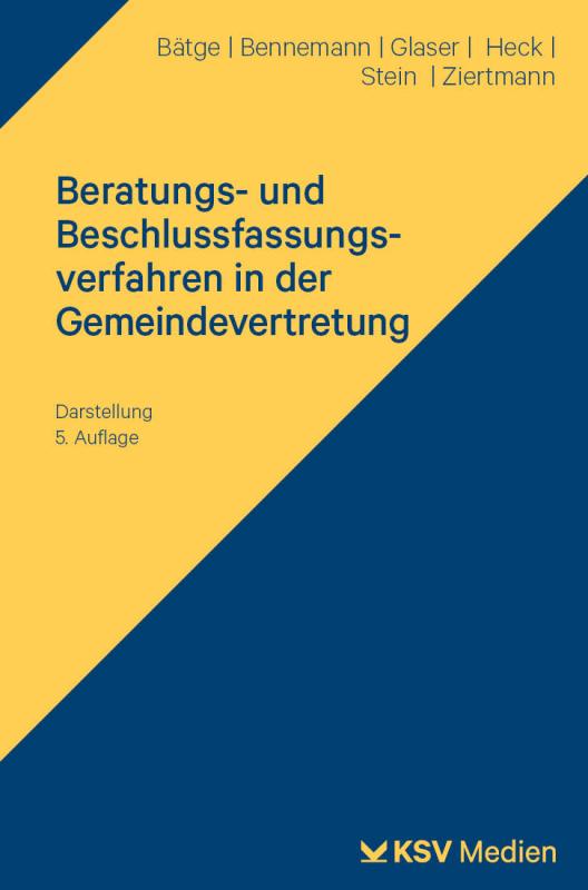 Cover-Bild Beratungs- und Beschlussfassungsverfahren in der Gemeindevertretung