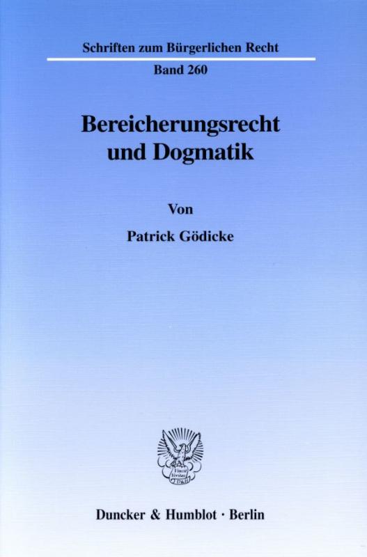 Cover-Bild Bereicherungsrecht und Dogmatik.