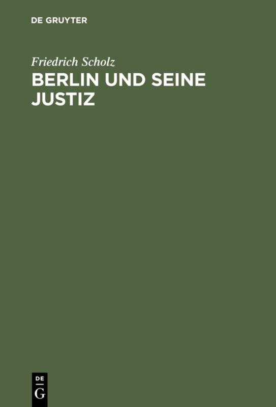 Cover-Bild Berlin und seine Justiz