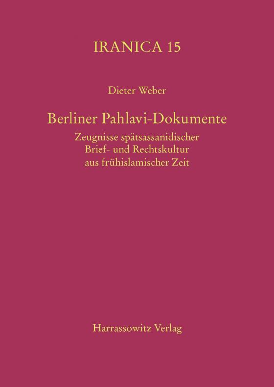 Cover-Bild Berliner Pahlavi-Dokumente