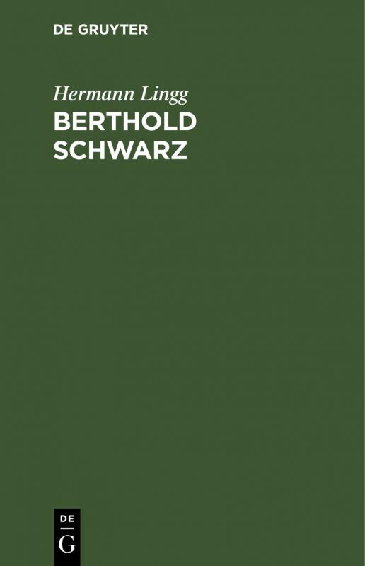 Cover-Bild Berthold Schwarz