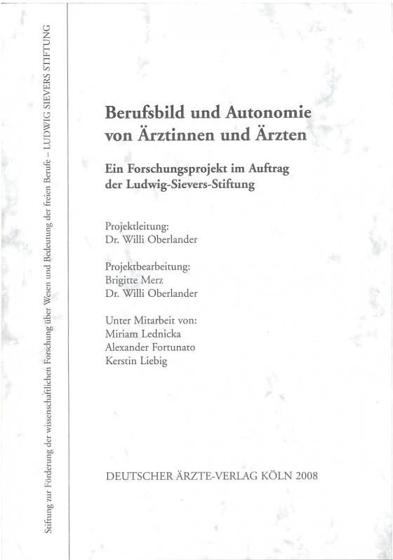 Cover-Bild Berufsbild und Autonomie von Ärztinnen und Ärzten