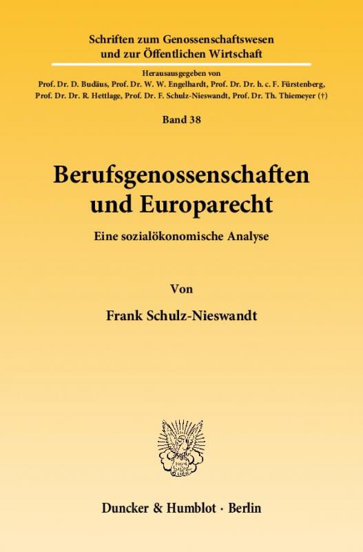 Cover-Bild Berufsgenossenschaften und Europarecht.