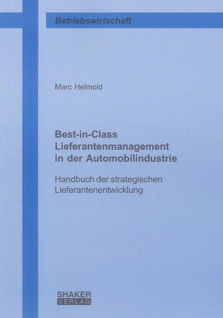 Cover-Bild Best-in-Class Lieferantenmanagement in der Automobilindustrie