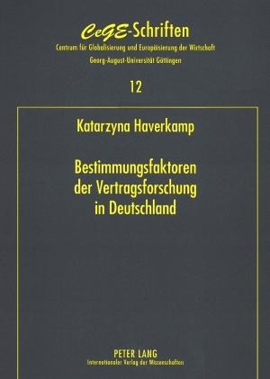 Cover-Bild Bestimmungsfaktoren der Vertragsforschung in Deutschland