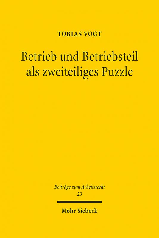 Cover-Bild Betrieb und Betriebsteil als zweiteiliges Puzzle