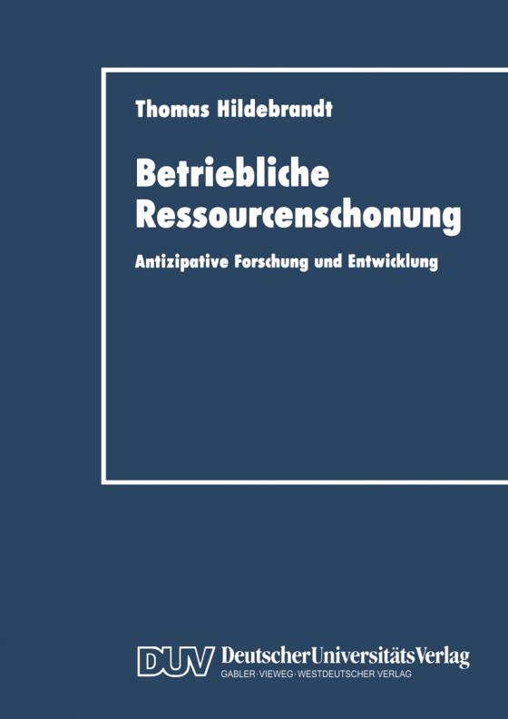 Cover-Bild Betriebliche Ressourcenschonung