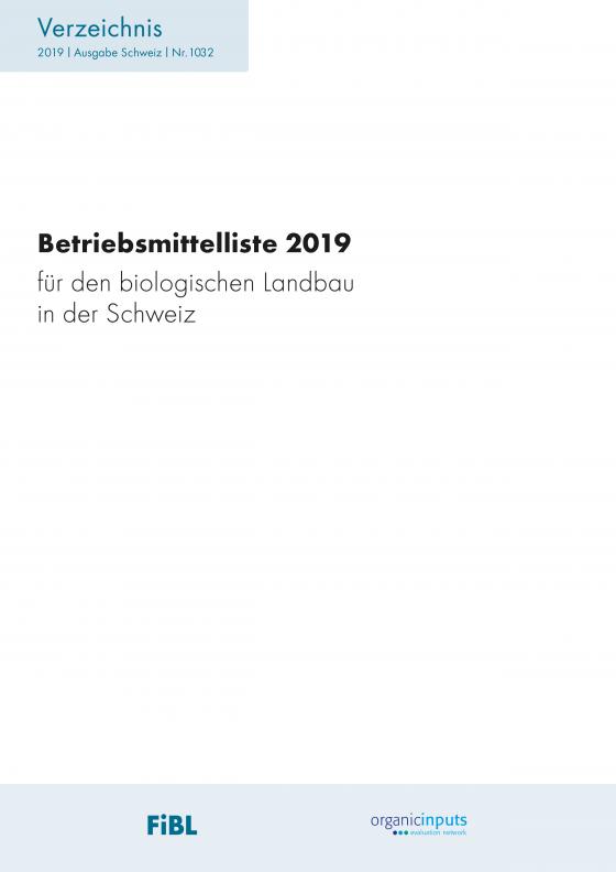 Cover-Bild Betriebsmittelliste 2019