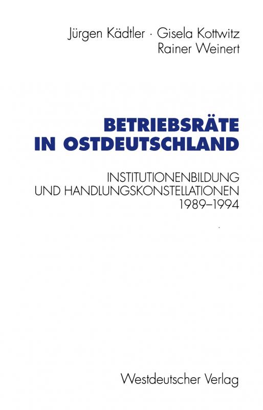 Cover-Bild Betriebsräte in Ostdeutschland