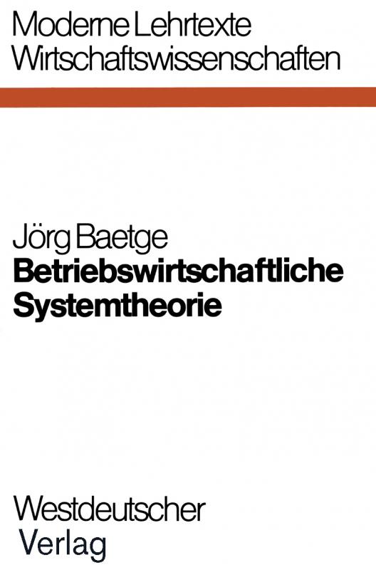 Cover-Bild Betriebswirtschaftliche Systemtheorie