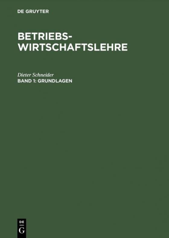 Cover-Bild Betriebswirtschaftslehre / Grundlagen