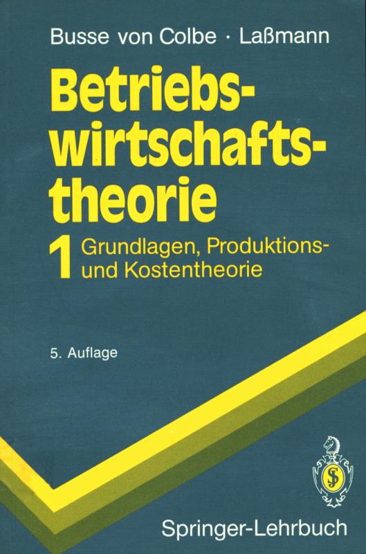 Cover-Bild Betriebswirtschaftstheorie