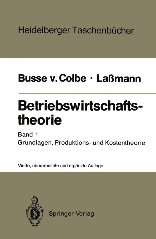 Cover-Bild Betriebswirtschaftstheorie