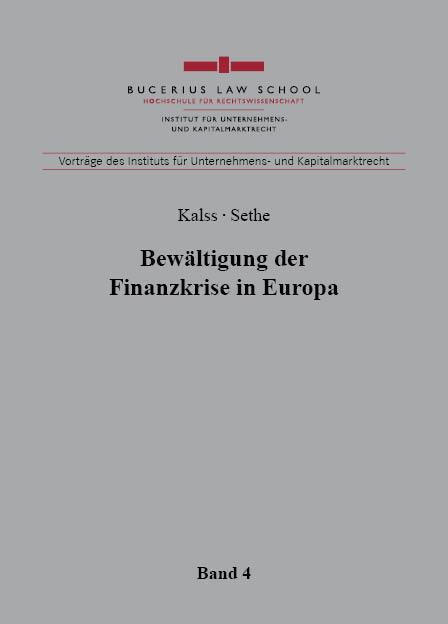 Cover-Bild Bewältigung der Finanzkrise in Europa