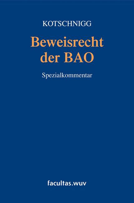Cover-Bild Beweisrecht der BAO