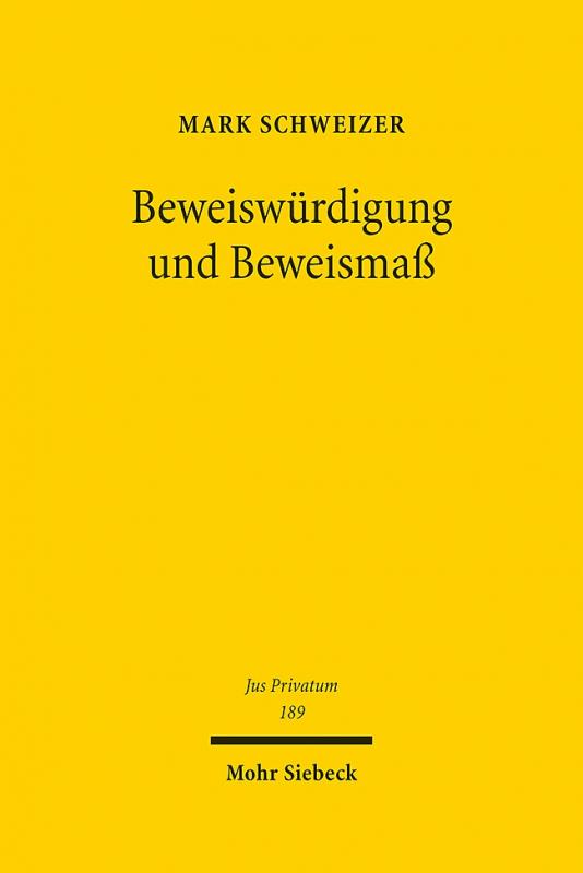 Cover-Bild Beweiswürdigung und Beweismaß