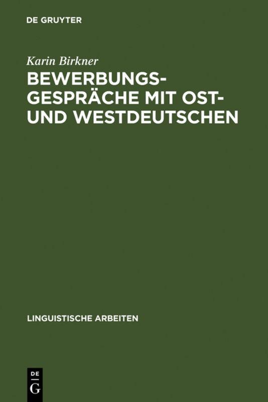 Cover-Bild Bewerbungsgespräche mit Ost- und Westdeutschen
