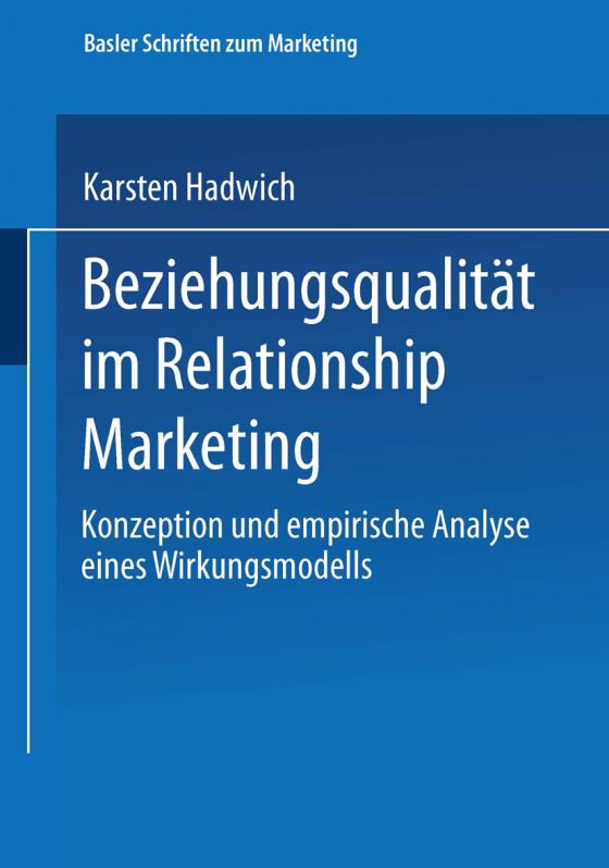 Cover-Bild Beziehungsqualität im Relationship Marketing