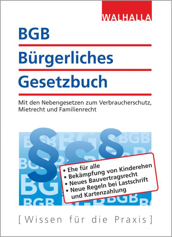 Cover-Bild BGB - Bürgerliches Gesetzbuch Ausgabe 2018