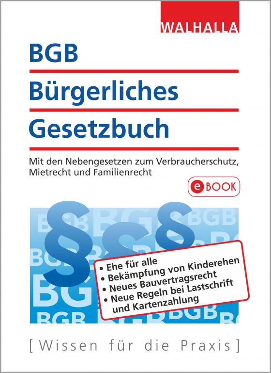 Cover-Bild BGB - Bürgerliches Gesetzbuch Ausgabe 2018