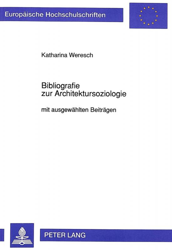 Cover-Bild Bibliografie zur Architektursoziologie