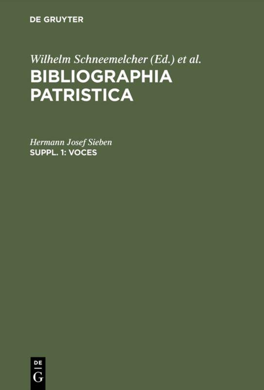 Cover-Bild Bibliographia Patristica / Voces