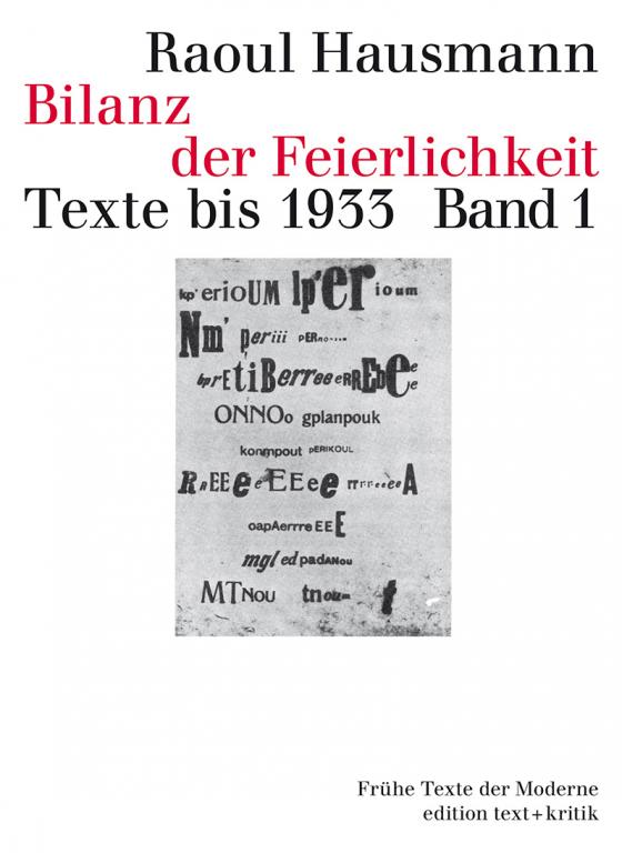 Cover-Bild Bilanz der Feierlichkeit. Texte bis 1933