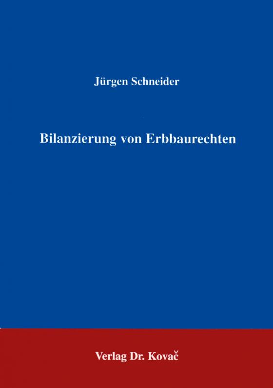 Cover-Bild Bilanzierung von Erbbaurechten