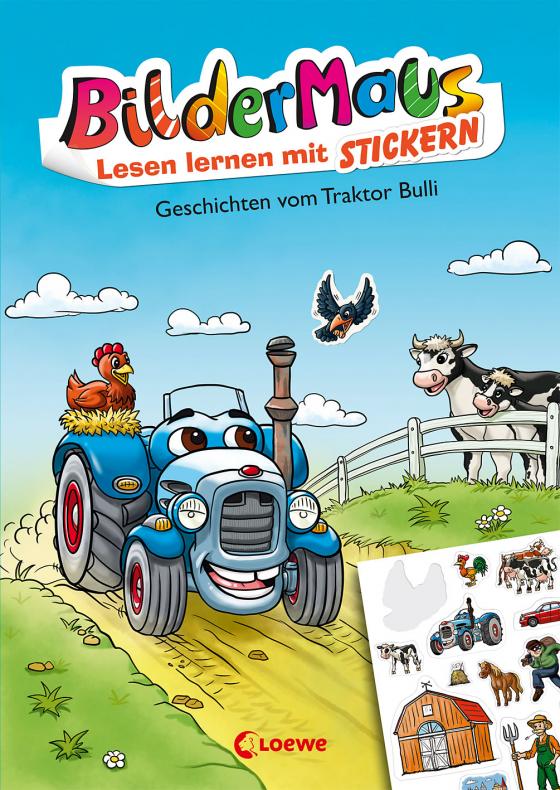 Cover-Bild Bildermaus - Lesen lernen mit Stickern - Geschichten vom Traktor Bulli