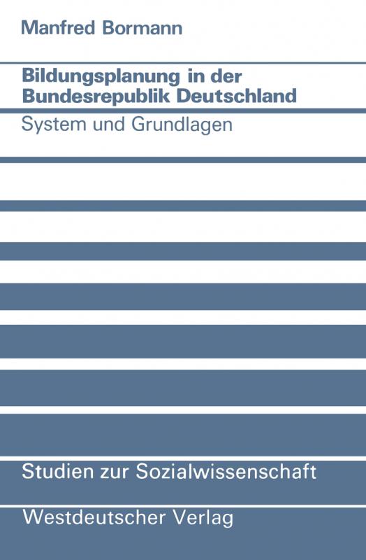 Cover-Bild Bildungsplanung in der Bundesrepublik Deutschland