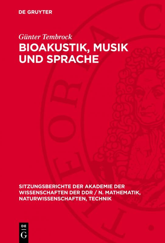 Cover-Bild Bioakustik, Musik und Sprache