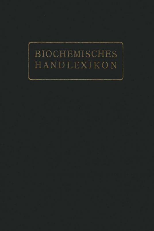 Cover-Bild Biochemisches Handlexikon