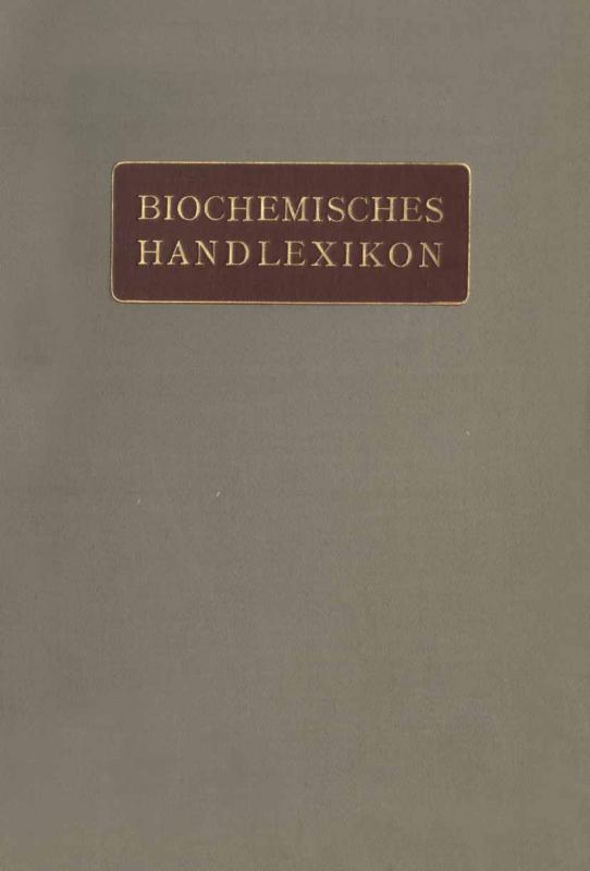 Cover-Bild Biochemisches Handlexikon