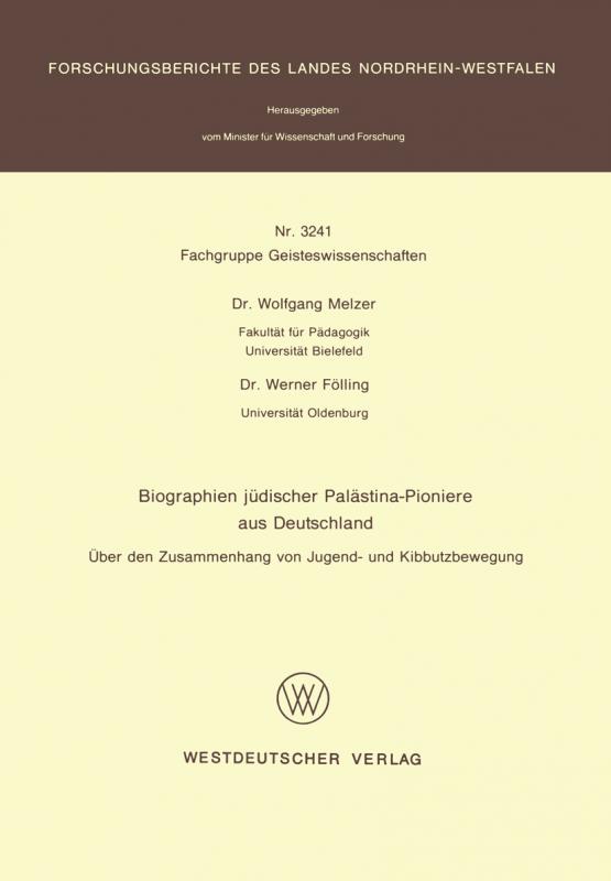 Cover-Bild Biographien jüdischer Palästina-Pioniere aus Deutschland